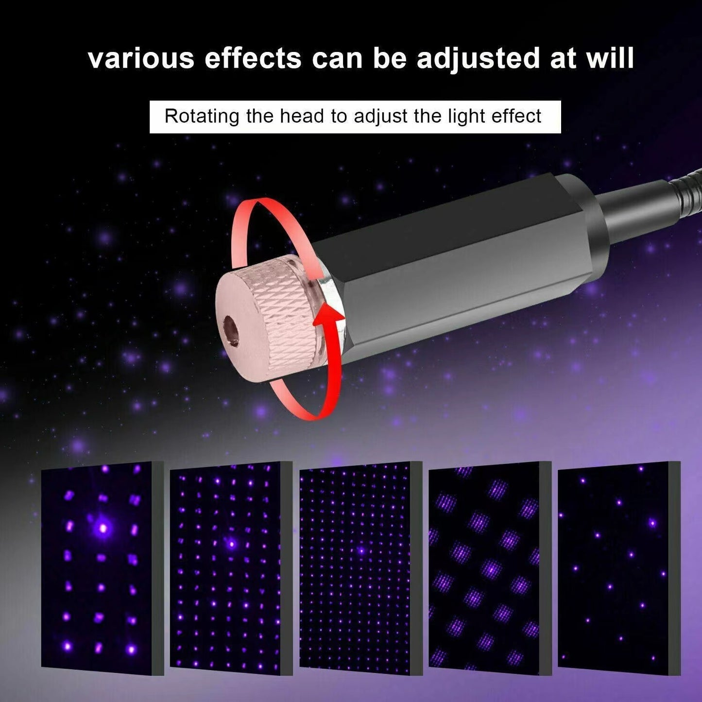 USB LED Car Projektor-Sternenhimmel/Galaxy Lampe